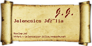 Jelencsics Júlia névjegykártya