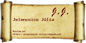 Jelencsics Júlia névjegykártya