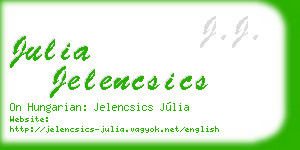julia jelencsics business card